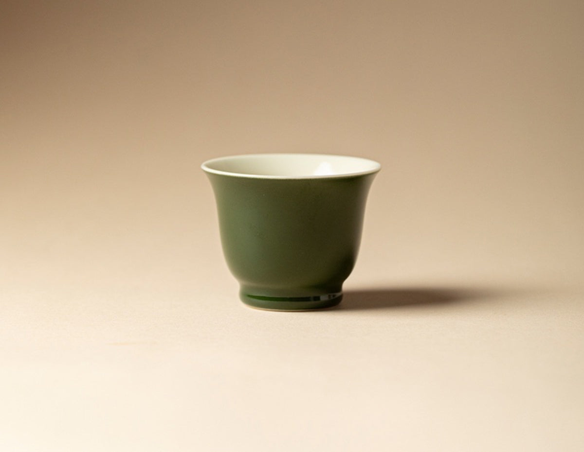 Chromatic Glaze Moyu Cup in Deep Green