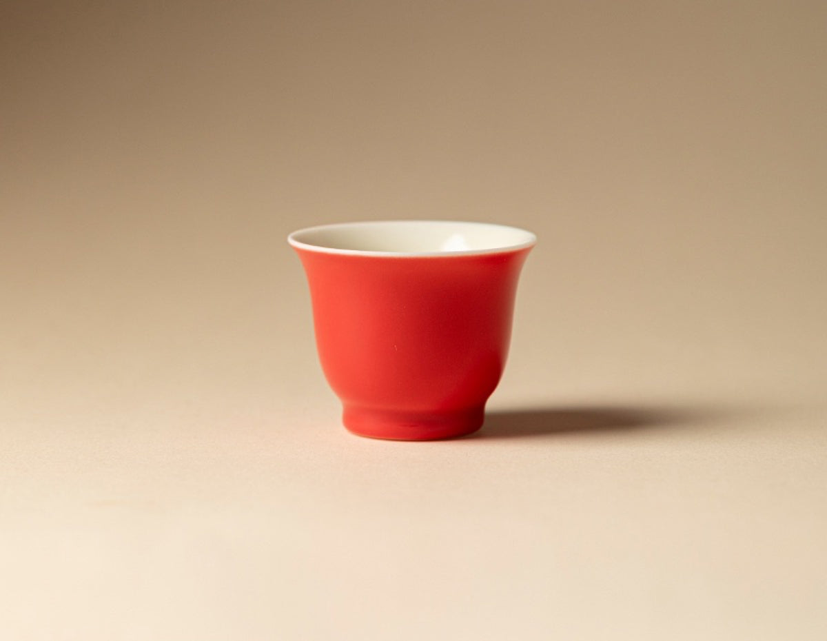 Chromatic Glaze Moyu Cup in Flame Red