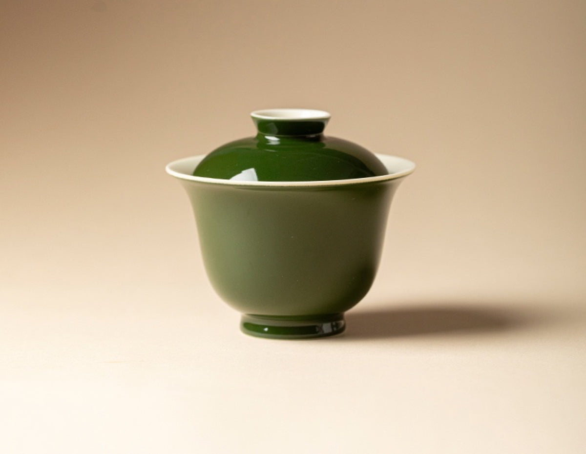 Chromatic Glaze Zhuyun Gaiwan in Deep Green