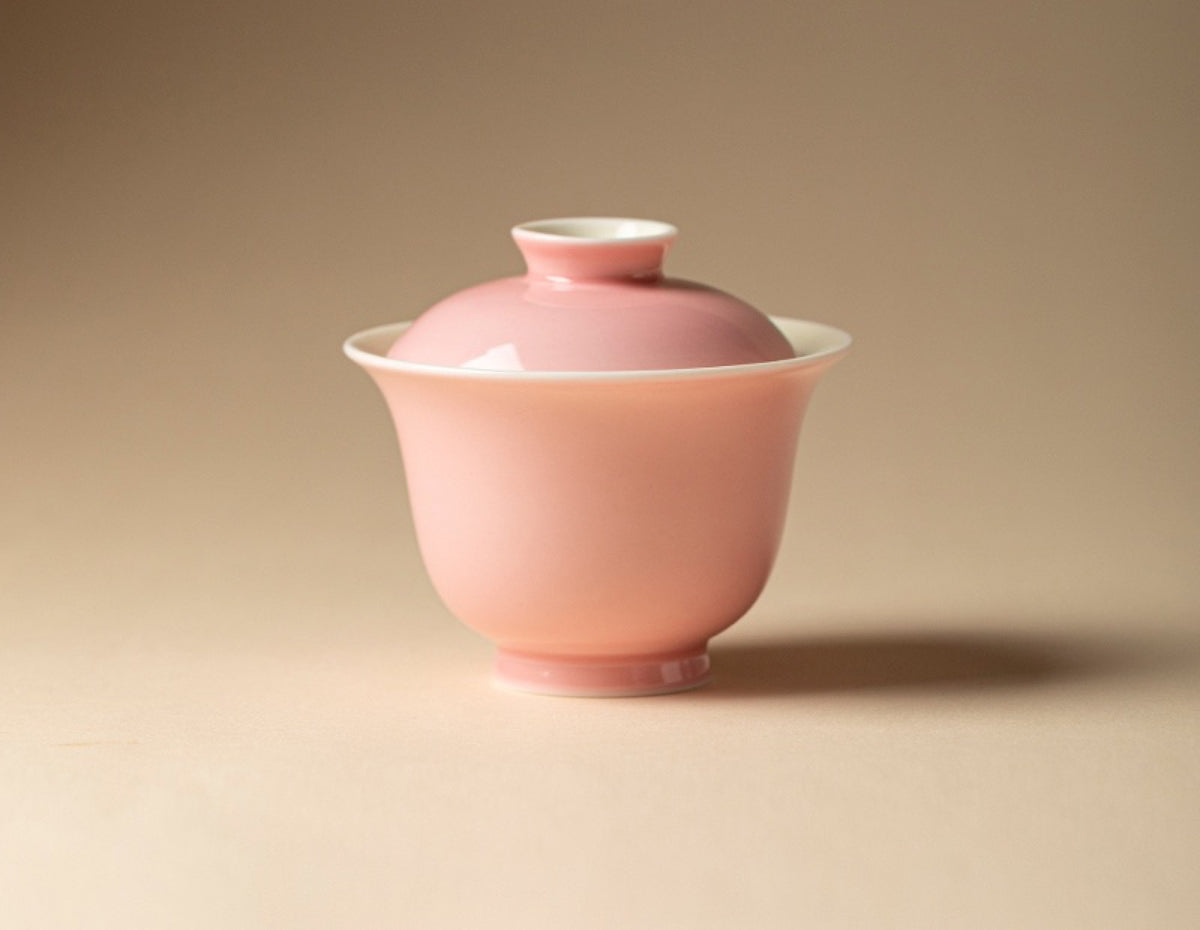 Chromatic Glaze Zhuyun Gaiwan in Sakura Pink