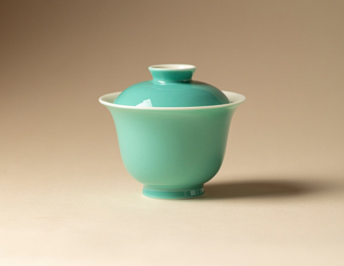 Chromatic Glaze Zhuyun Gaiwan in Turquoise Green
