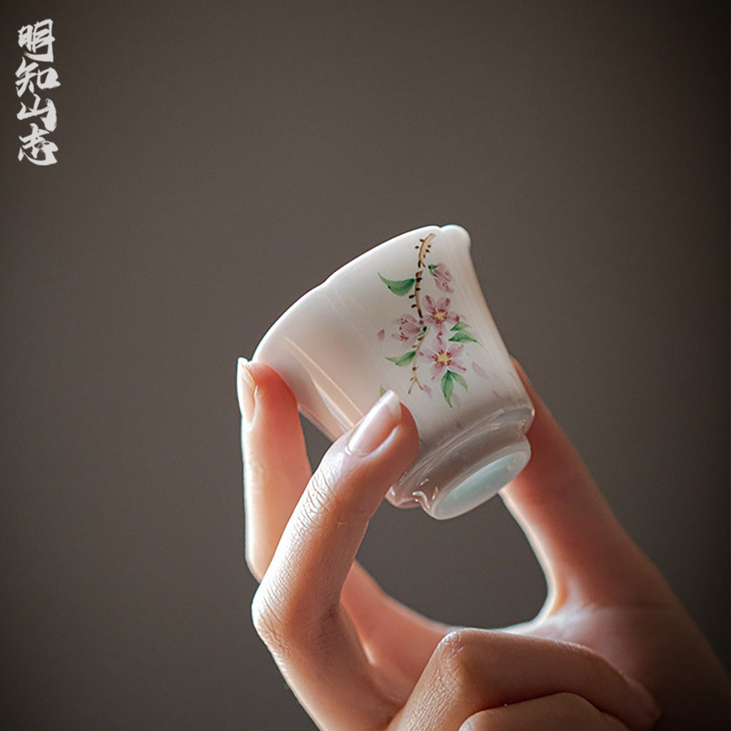 Cinder Rose Falling Peach Ode Contemplation Tasting Cup — view 2