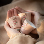 Cinder Rose Falling Peach Ode Contemplation Tasting Cup — view 3