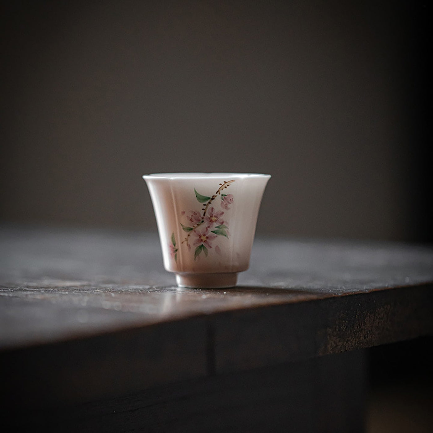 Cinder Rose Falling Peach Ode Contemplation Tasting Cup
