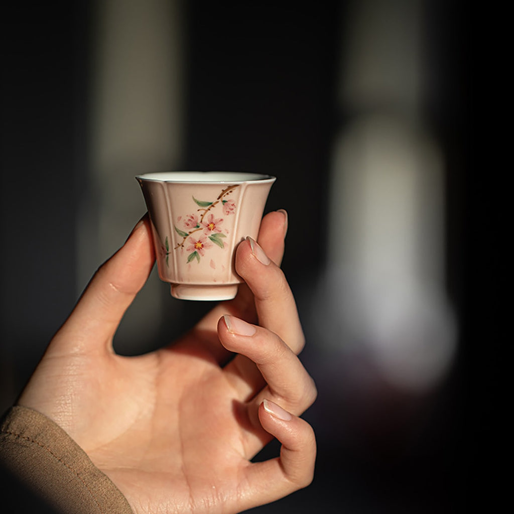 Cinder Rose Falling Peach Ode Contemplation Tasting Cup — view 5
