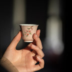 Cinder Rose Falling Peach Ode Contemplation Tasting Cup — view 5