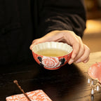 Cinnabar Red Brocade Peony Chrysanthemum Tasting Cup — view 2
