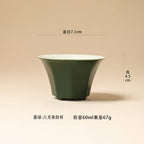 Deep Green Eight-Facet Tasting Cup dimensions and capacity
