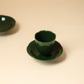 Deep Green Five-Petal Coaster — view 1