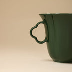 Deep Green Four-Leaf Clover Coffee Cup — view 1