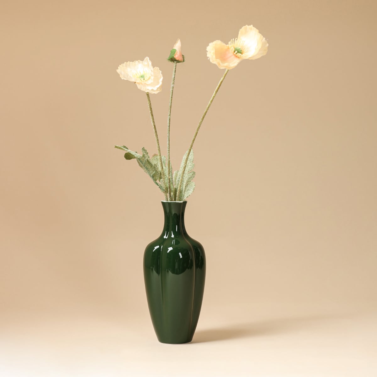 Deep Green Four-Leaf Clover Vase
