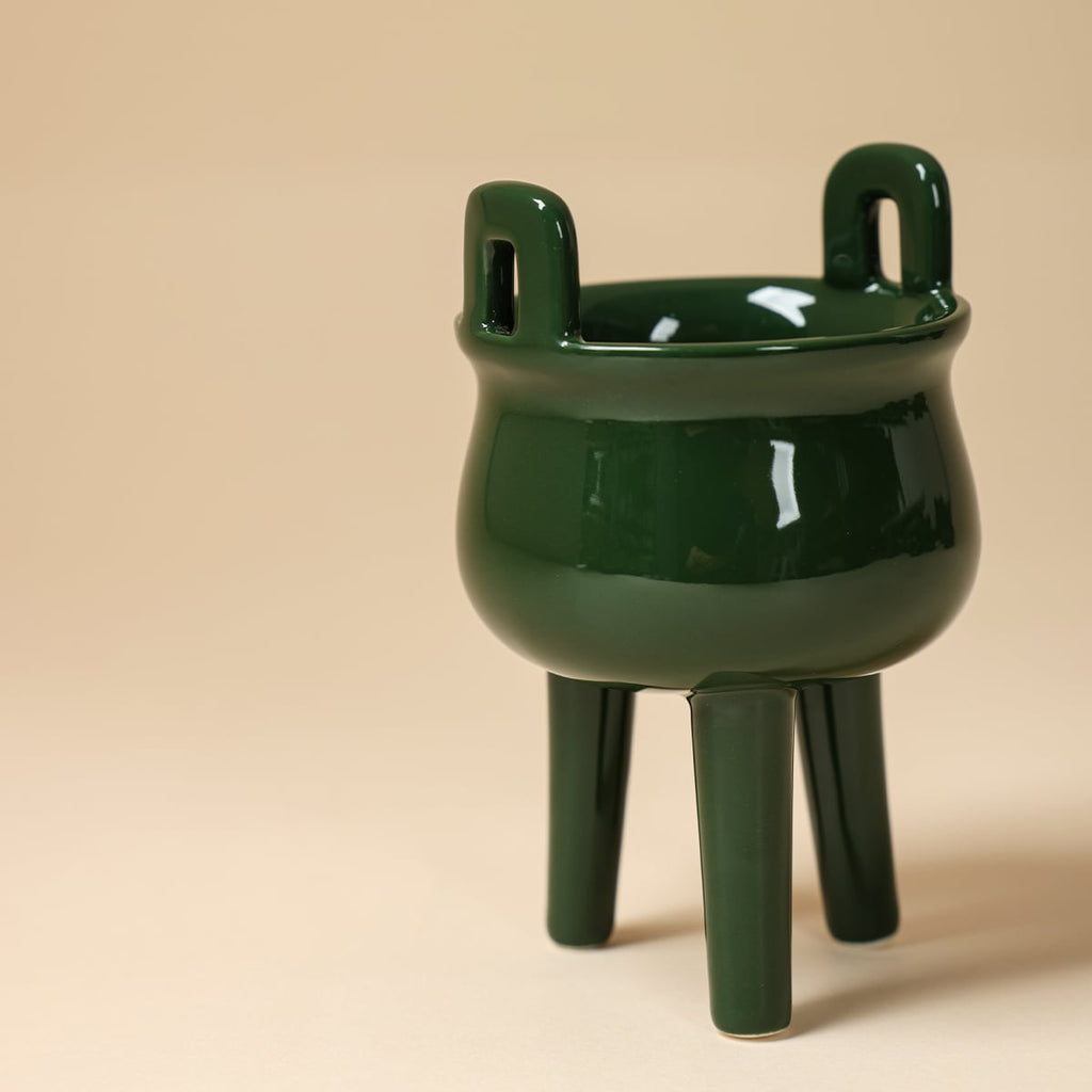 Deep Green Green Bamboo Incense Burner — view 5