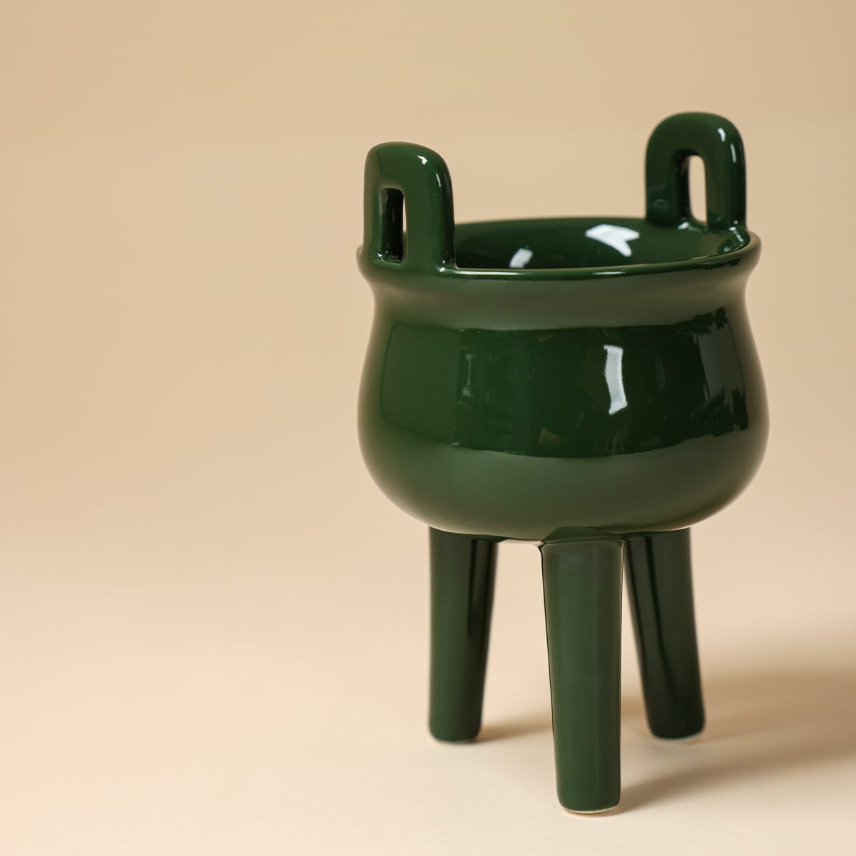 Deep Green Green Bamboo Incense Burner — view 5