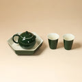Deep Green Hexagonal Teapot Stand — view 1