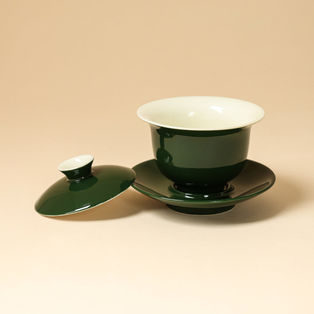 Deep Green Keyan Gaiwan detail