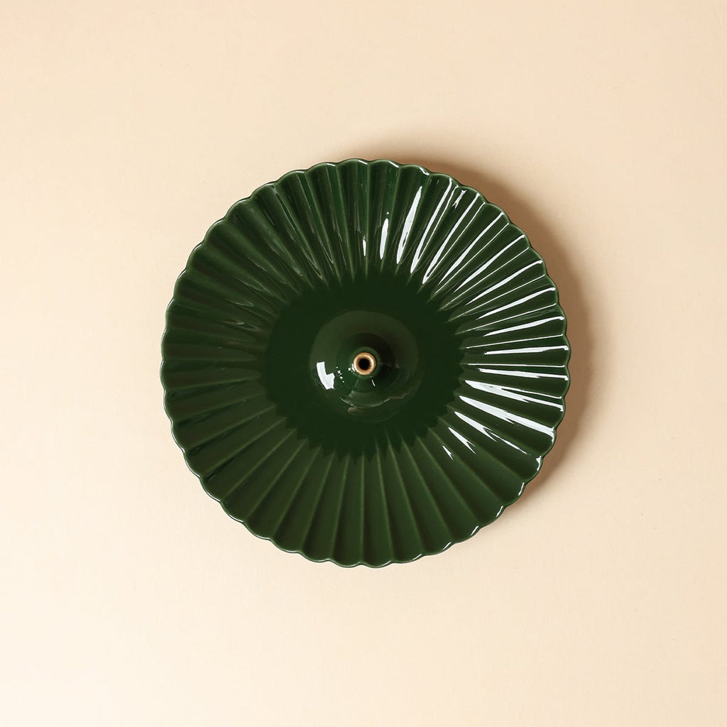 Deep Green Linear Incense Holder — view 1