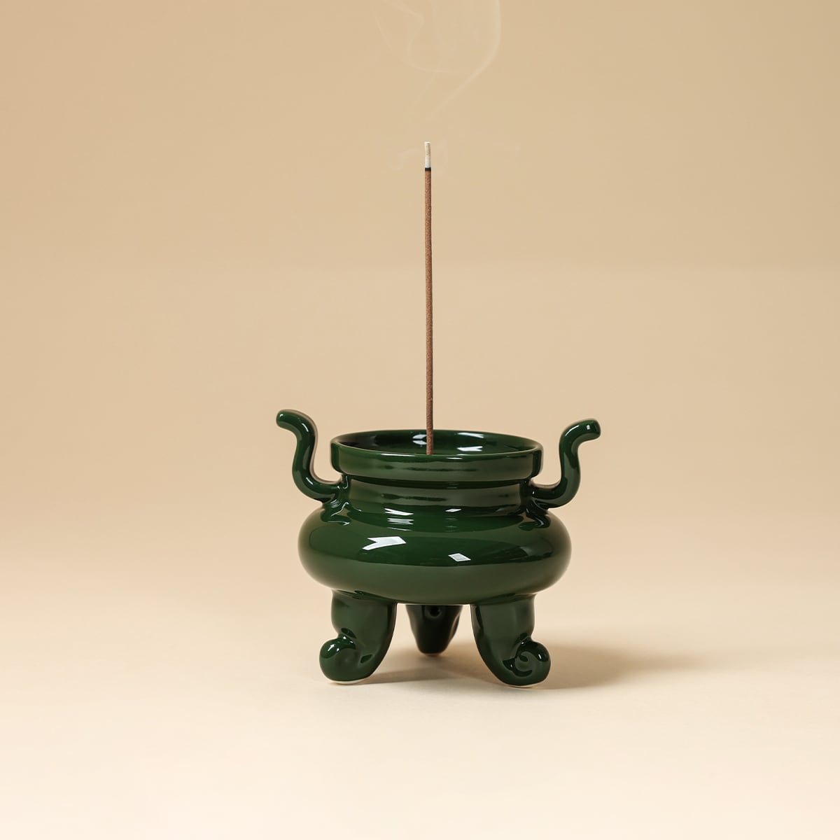 Deep Green Listening Incense Burner — view 2