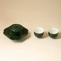 Deep Green Lotus Pedestal — view 1