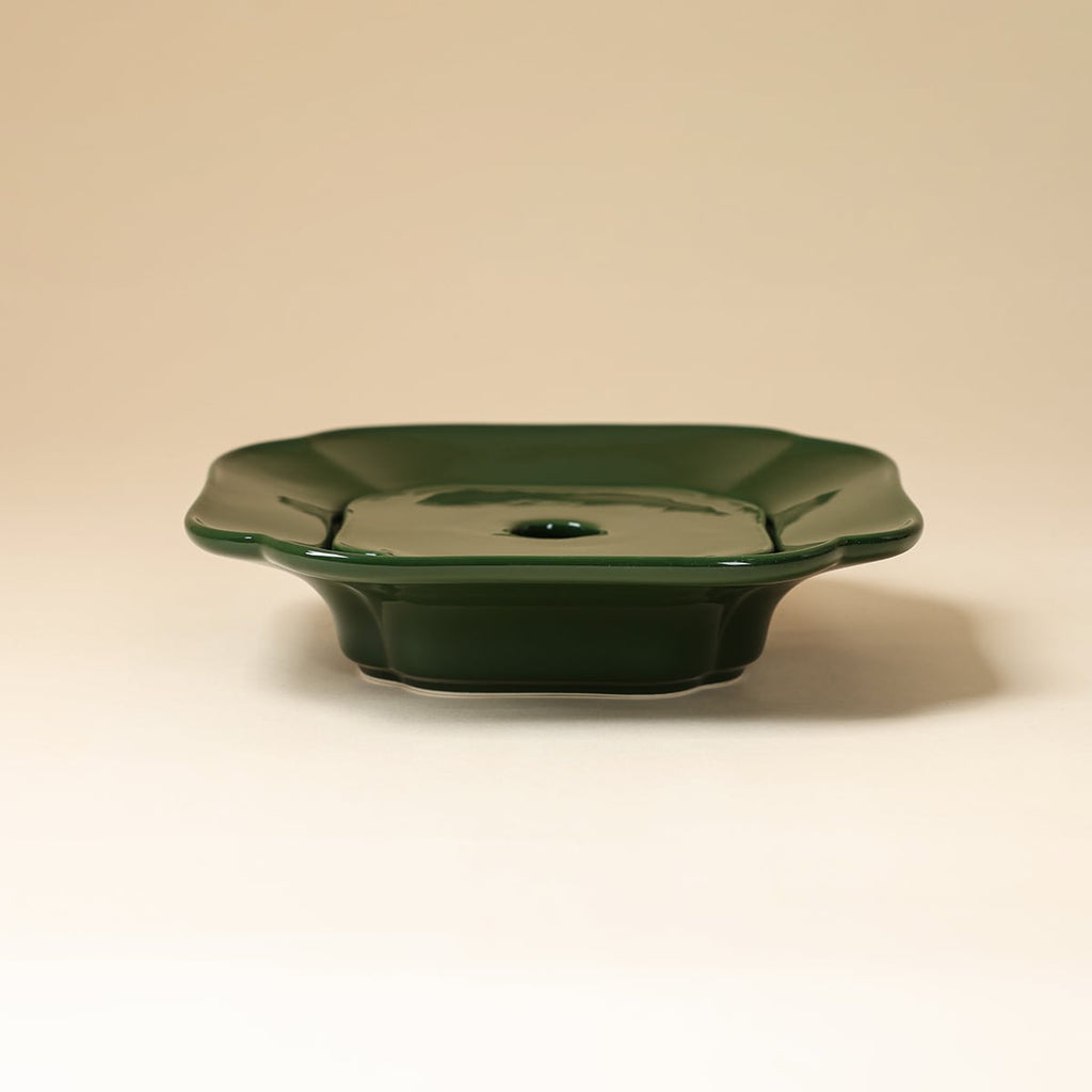 Deep Green Lotus Pedestal — view 4
