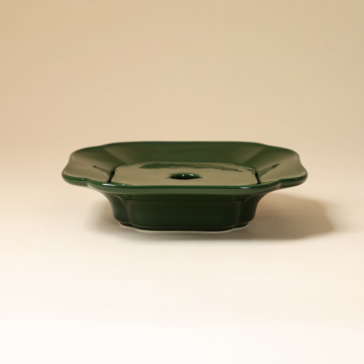 Deep Green Lotus Pedestal — view 4