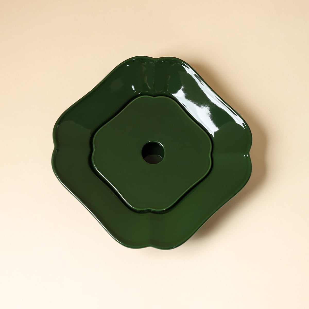 Deep Green Lotus Pedestal — view 5