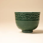 Deep Green Lotus Scroll Master Cup — view 1