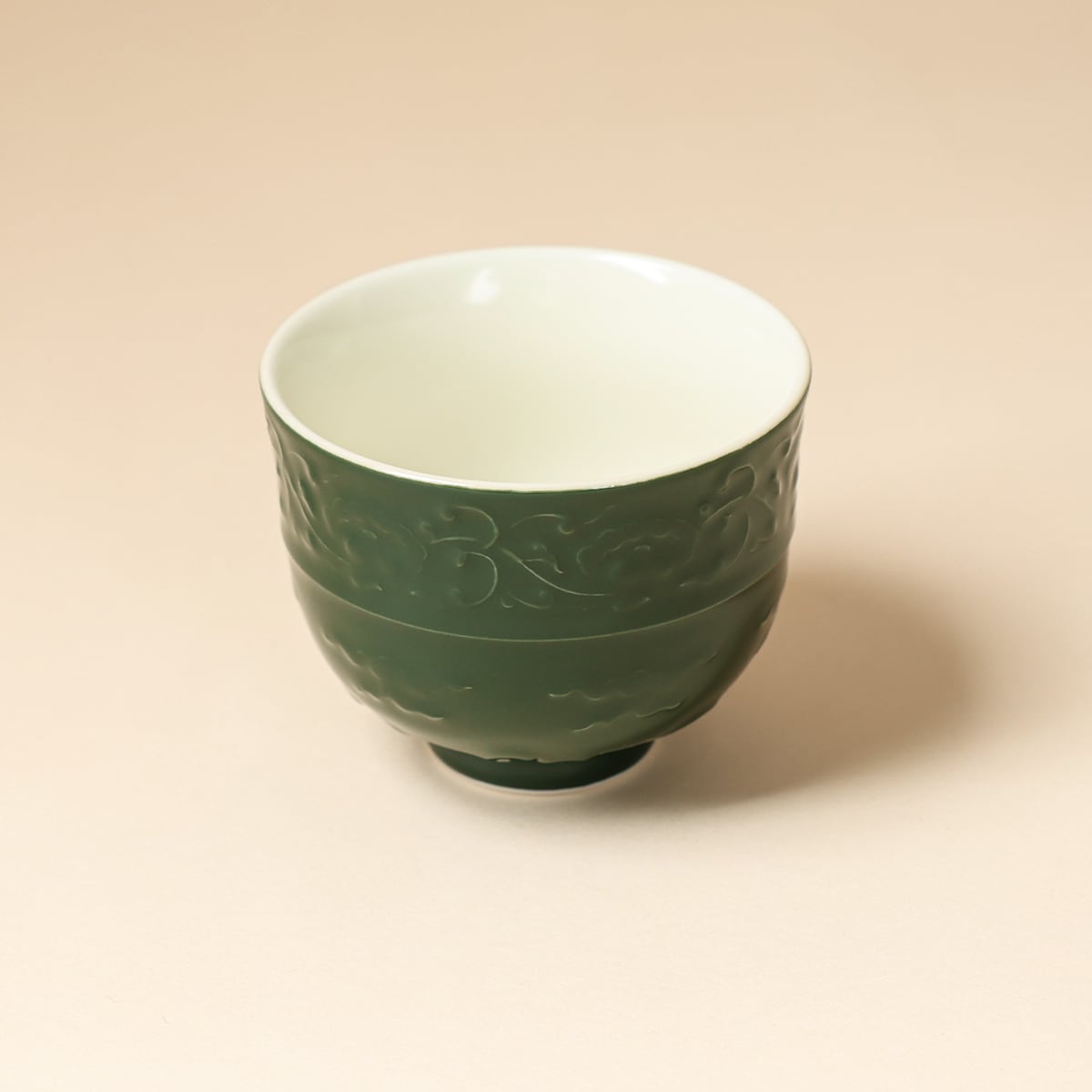 Deep Green Lotus Scroll Master Cup — view 2