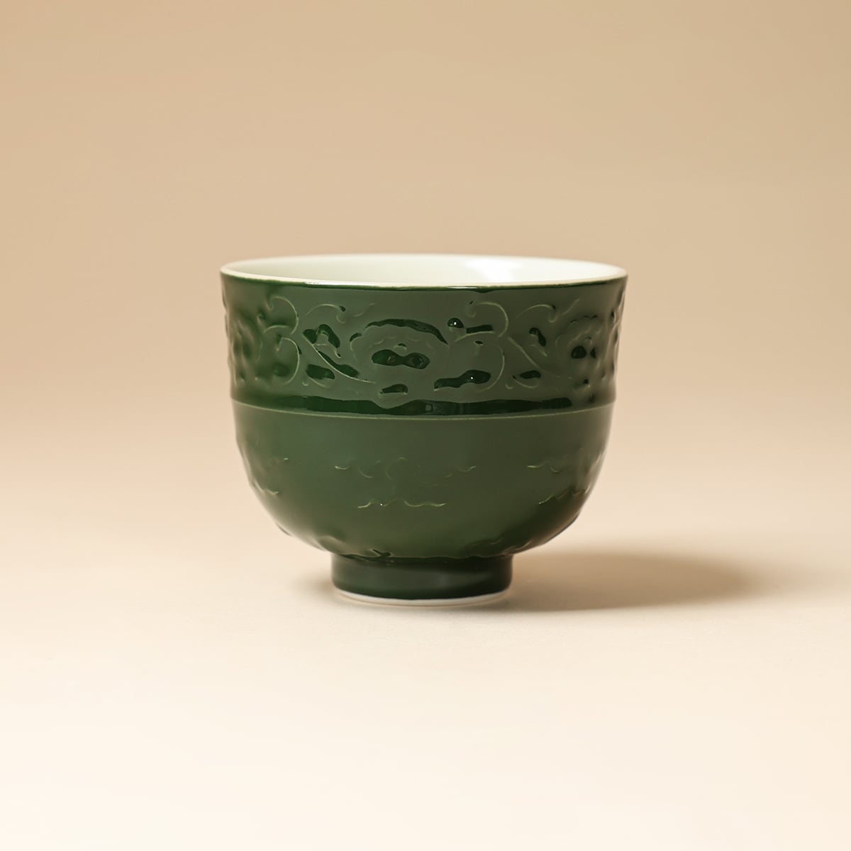 Deep Green Lotus Scroll Master Cup — view 5