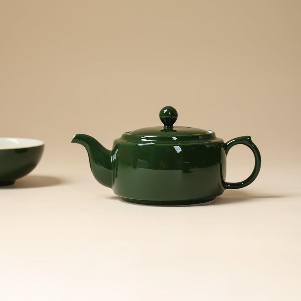 Deep Green Moon White Travel Tea Set — view 1