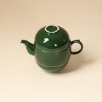 Deep Green Moon White Travel Tea Set — view 3
