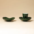 Deep Green Petal Coaster — view 1
