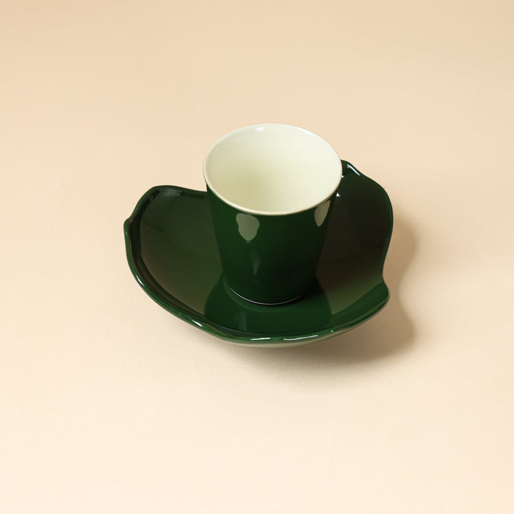 Deep Green Petal Coaster — view 2
