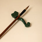 Deep Green Ruyi Brush Rest — view 3