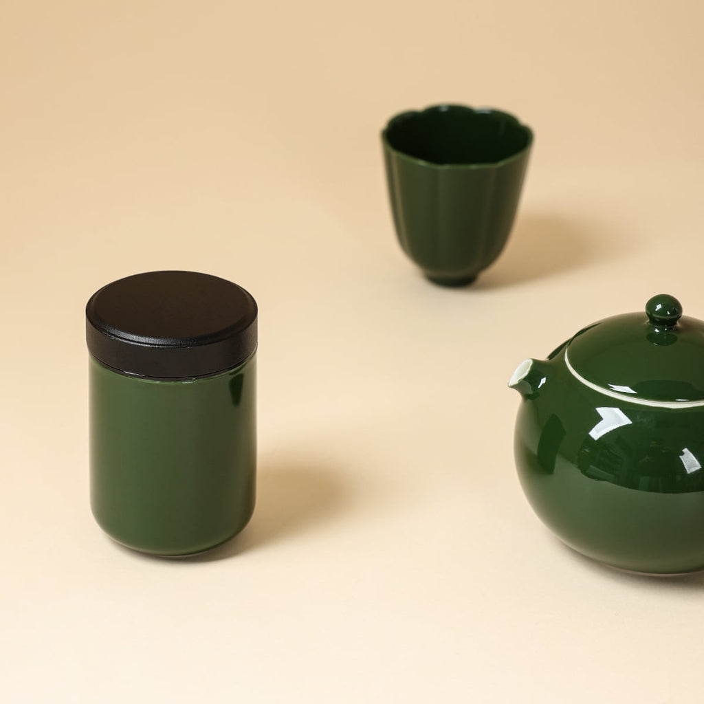 Deep Green Small Tea Caddy — view 1