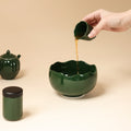 Deep Green Sunflower-Rim Waste Bowl — view 1
