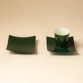 Deep Green Tile Coaster — view 1