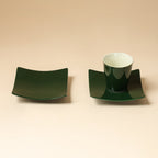 Deep Green Tile Coaster — view 1