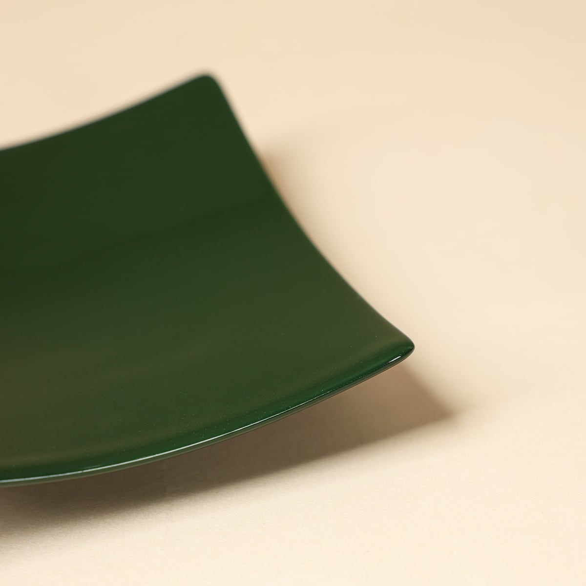 Deep Green Tile Coaster — view 2