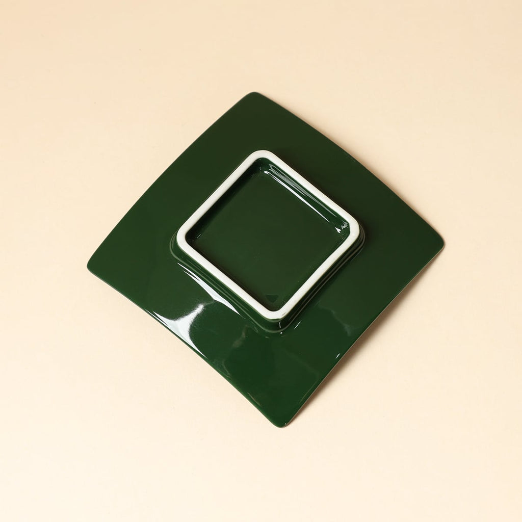 Deep Green Tile Coaster — view 4