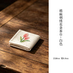 Embroidered Floral Cotton-Linen Tea Towel — view 3