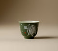 Fish in Water Flower Spirit Cup in Deep Green