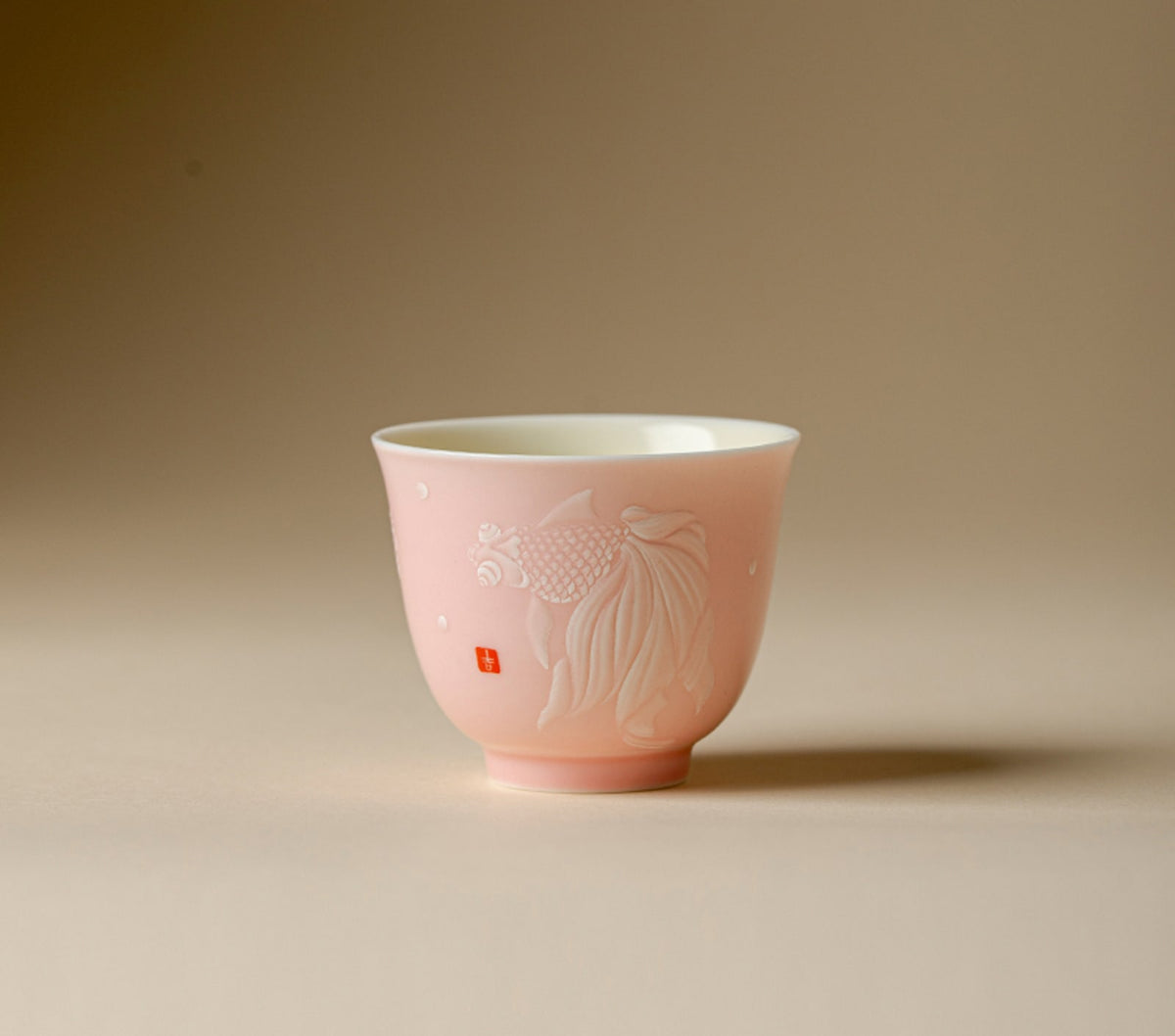 Fish in Water Flower Spirit Cup in Sakura Pink