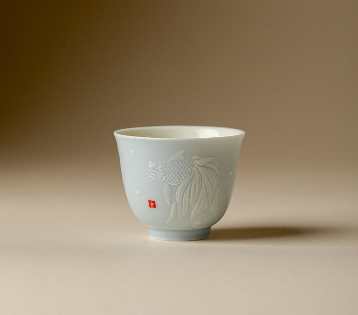 Fish in Water Flower Spirit Cup in Shore Blue