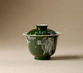 Fish in Water Zhuyun Gaiwan in Deep Green