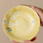 Gardenia Yellow Hand-Painted Daisy Petal-Rim Pot Rest — view 4