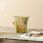 Gardenia Yellow Hand-Painted Daisy Round Handle Tasting Cup — view 2