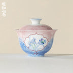 Hand-Painted Butterfly Garden Blessed Petal Gaiwan — view 2