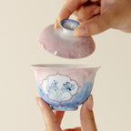Hand-Painted Butterfly Garden Blessed Petal Gaiwan — view 3
