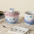 Hand-Painted Butterfly Garden Blessed Petal Gaiwan — view 5