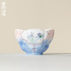 Hand-Painted Butterfly Garden Withered Lotus Tasting Cup — view 2